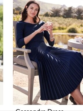 Soft Surroundings Navy Blue Cassandra Dress NWT Small